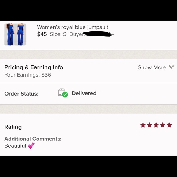 LAST ONE.Royal blue jumpsuit with belt. - Picture 4 of 4